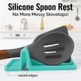 thumbnail image 3 of Zulay Silicone Utensil Rest with Drip Pad for Multiple Utensils BPA-Free Stove Top - Aqua Sky, 3 of 8