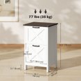 thumbnail image 3 of HOMCOM File Cabinet with 2 Drawers Filing Cabinet for A4 Letter, White, 3 of 10