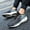 Black, variant on NOKIO Men's Running Shoes Comfort Cushioning Walking Sneakers Lightweight Breathable Summer Footwear 𝖫a𝖼e Up Non-S𝗅ip Outdoor Sports Shoes for Hiking gym Workout