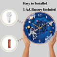 thumbnail image 2 of Silent Children's Wall Clock with Silent Movement, 12 Inch Round Non Ticking Children's Wall Clock, 2 of 5