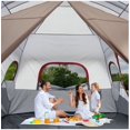 thumbnail image 5 of 10 Person Camping Tent,190T PU 210D Oxford Cloth,Red & White, 5 of 8