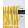 thumbnail image 6 of Yellow Striped Tier Curtains 24 Inch Length, Sheer Curtains for Bedroom Living Room Window Modern Geometric Abstract Retro Rod Pocket Drapes Kitchen Curtains Small Half Window 27.5"x24" 2 Panels, 6 of 6