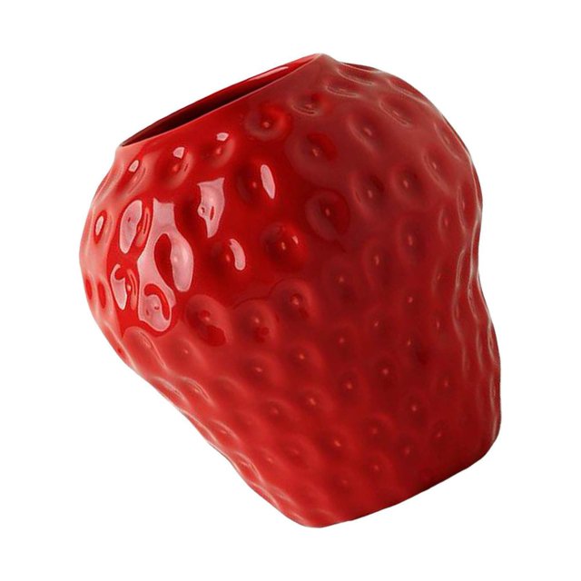 Ceramics Strawberry Vases Container Flower Vase for Kitchen Office Events Dried Flower Decoration