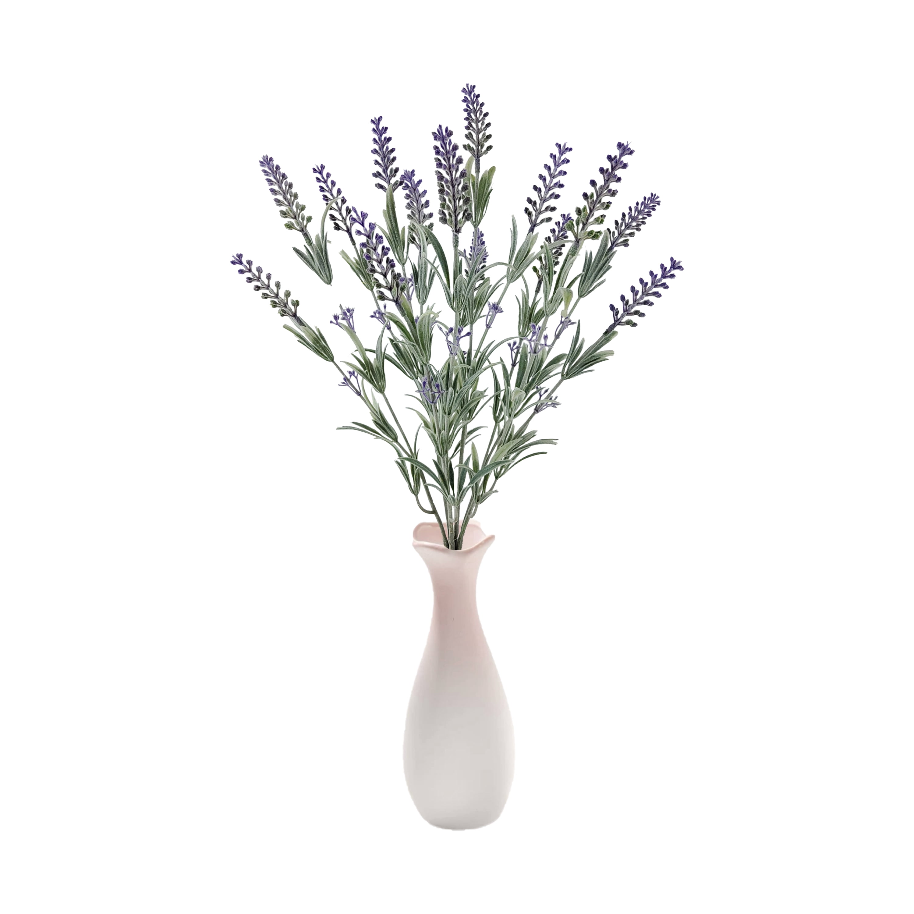 Mainstays Indoor Artificial Floral Bush, Lavender, Purple Color, Assembled Product Height 19"