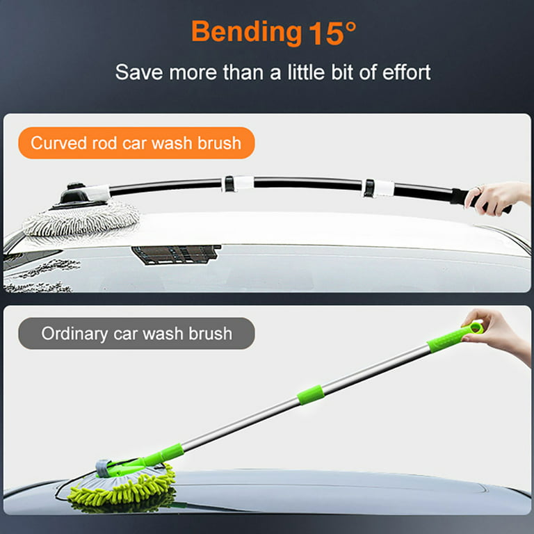 Window Windshield Cleaning Tool Microfiber Cloth Car Cleanser Brush with  Detachable Handle Auto Inside Glass Wiper Interior Accessories Car Cleaning  Kit 