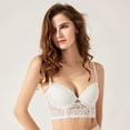 thumbnail image 2 of Women's Lace T-Shirt Bra Comfort Smoothing Low Cut Seamless Full Figure Plunge Bra, 2 of 7