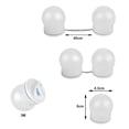 thumbnail image 3 of Milisten USB Dimmable LED Touch Vanity Mirror Lights Lighting Strip for Makeup Vanity Table Bathroom (White), 3 of 6