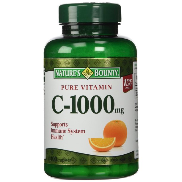 2 Pack Nature's Bounty Vitamin C 1000 mg Caplets 100 Each Walmart