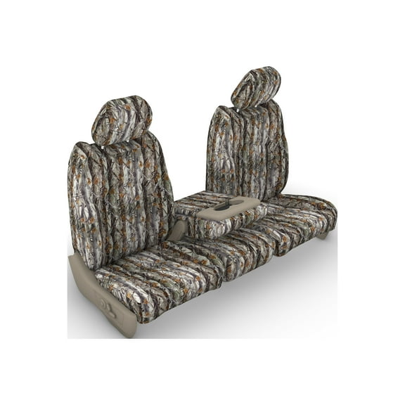 FD81 2015-2021 Ford F150-F550 XLT/Lariat FRONT AND BACK. Front 40/20/40 and Rear 60/40 Split Bench in XD3C Camouflage