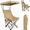 Khaki, variant on YESGAIN Folding Camping Chair with Canopy Shade and Side Pocket, Portable Outdoor Seat with Carry Bag for Beach, Fishing, Events.