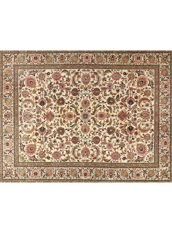 Ahgly Company Machine Washable Indoor Rectangle Traditional Sienna Brown Area Rugs, 5' x 7'