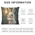 thumbnail image 5 of Orinice Bunny Sparkle Magical Graphic Decorative Throw Pillow Cover for Home Couch Living Room Bed Sofa Short Plush Square 1PC 24x24in, 5 of 5