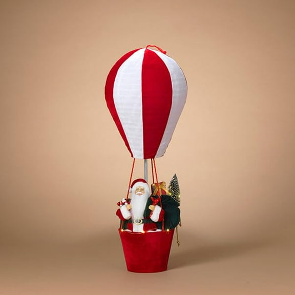 31.5"H B/O Lighted Musical Collapsible Santa Balloon