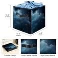 thumbnail image 3 of RATGDN Collapsible Fabric Cube Storage Bin with Double Handles for Living Room Bedroom Office Black - Pale Nebula Blue, 3 of 6