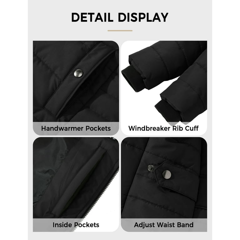 Soularge Women's Plus Size Puffer Jacket, Winter Warm Parka Soularge Women's Plus Size Puffer Jacket, Winter Warm Parka