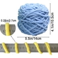 thumbnail image 3 of Chunky Yarn for Crocheting 90 yds, 2 Skeins 7mm Thick Bulky Fluffy Soft Chenille Yarn Velvet Yarn for Making Blankets, Clothes, DIY Craft, Pattern Knitting Creations, 0.44lb, 3 of 6