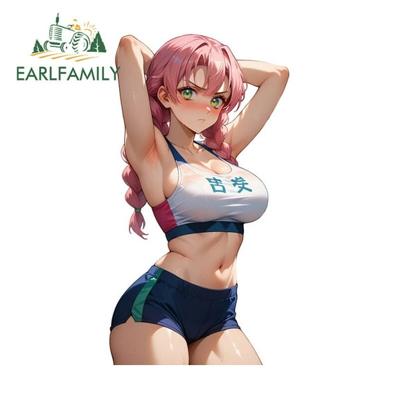 EARLFAMILY 5.1" Mitsuri Kanroji Car Stickers Personality ATV Truck Laptop Decals