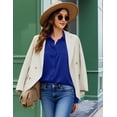 thumbnail image 6 of Zeagoo Button Down Shirts for Women Long Sleeve Tops Oversized Collared Shirts Paisley Printed Professional Blouses, 6 of 6