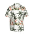 thumbnail image 2 of Balery Flamingo Palm Trees Print Men's Hawaiian Shirts Short Sleeve Beach Shirt Relaxed Fit Vacation Button Down Shirts-Medium, 2 of 9