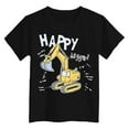 thumbnail image 4 of NIEWTR Boys Slim-fit Breathable T-Shirts Short Sleeve Crewneck Casual Tees Summer Tops for Kids(Black,2-3 Years), 4 of 4