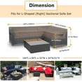 thumbnail image 2 of Patio L-Shaped Sectional Sofa Cover,  Waterproof Outdoor Sectional Couch Cover, Heavy Duty Rip-Stop Patio Furniture Covers with Windproof Buckles, Air Vent, 2 of 5