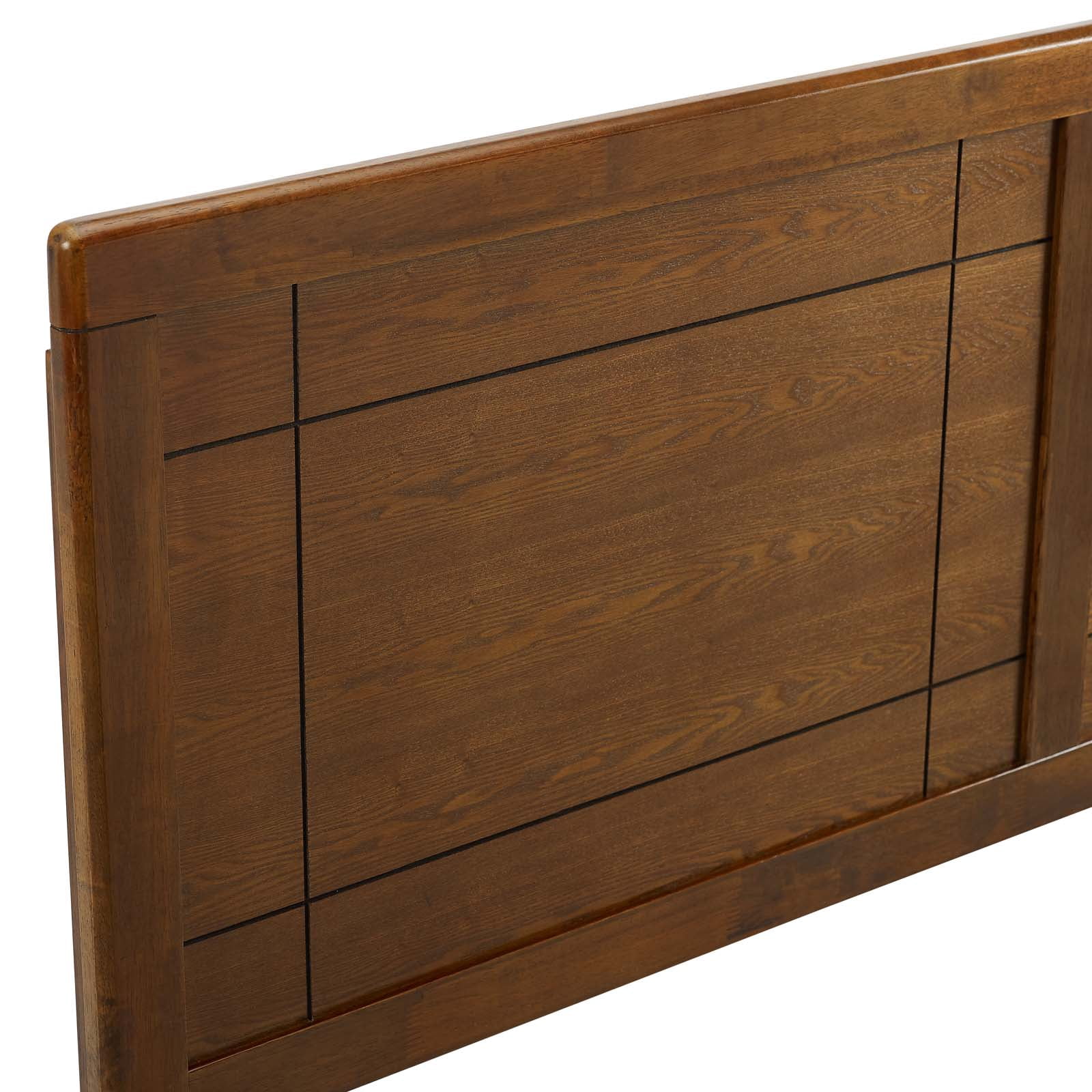 Modway Archie Twin Modern Rubberwood and MDF Headboard in Walnut
