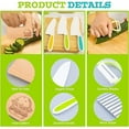 thumbnail image 3 of 7 Pieces Wooden Kids Kitchen Knife Include Wood Kids Knife Plastic Potato Slicers Cooking Knives Serrated Edges Toddler Knife Kids Plastic Knife(Hamburger), 3 of 5
