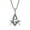 Silver-Tone, variant on Bling Jewelry Mens Black Blue Freemason Compass Masonic Necklace Men Stainless