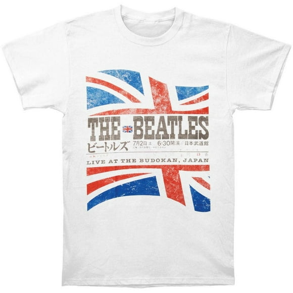 The Beatles  Adult Budokan Set List Back Print T-Shirt