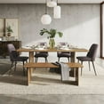 thumbnail image 2 of Jofran Maddox Mid-Century Modern Faux Leather Upholstered Dining Chair (Set of 2), 2 of 8