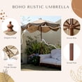 thumbnail image 2 of LAGarden BOHO 7' Fringe Patio Umbrella with Fringe UPF50+ Boho Style 5-Year-Non-Fading for Yard,Model:BH7W-10, 2 of 9