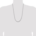 thumbnail image 2 of Auriga 14K White Gold 3.6 mm Semi-Solid Round Box Chain Necklace for Women 26", 2 of 7
