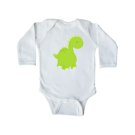 

Inktastic Cute Little Dinosaur Baby Dino Stegosaurus Gift Baby Boy or Baby Girl Long Sleeve Bodysuit
