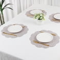 thumbnail image 7 of Unique Bargains Set of 6 Flower Placemats for Kitchen Gray 15*15in, 7 of 7