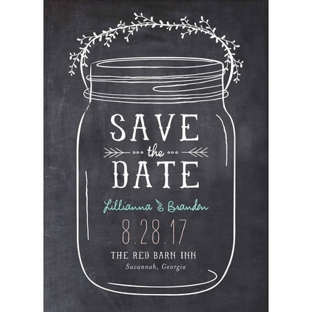 Mason Jar Standard Save the Date (Best Save The Date Templates)