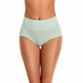 thumbnail image 3 of Women'S High Waist Cotton Comfort Boyshort Underwear Light Green S, 3 of 7