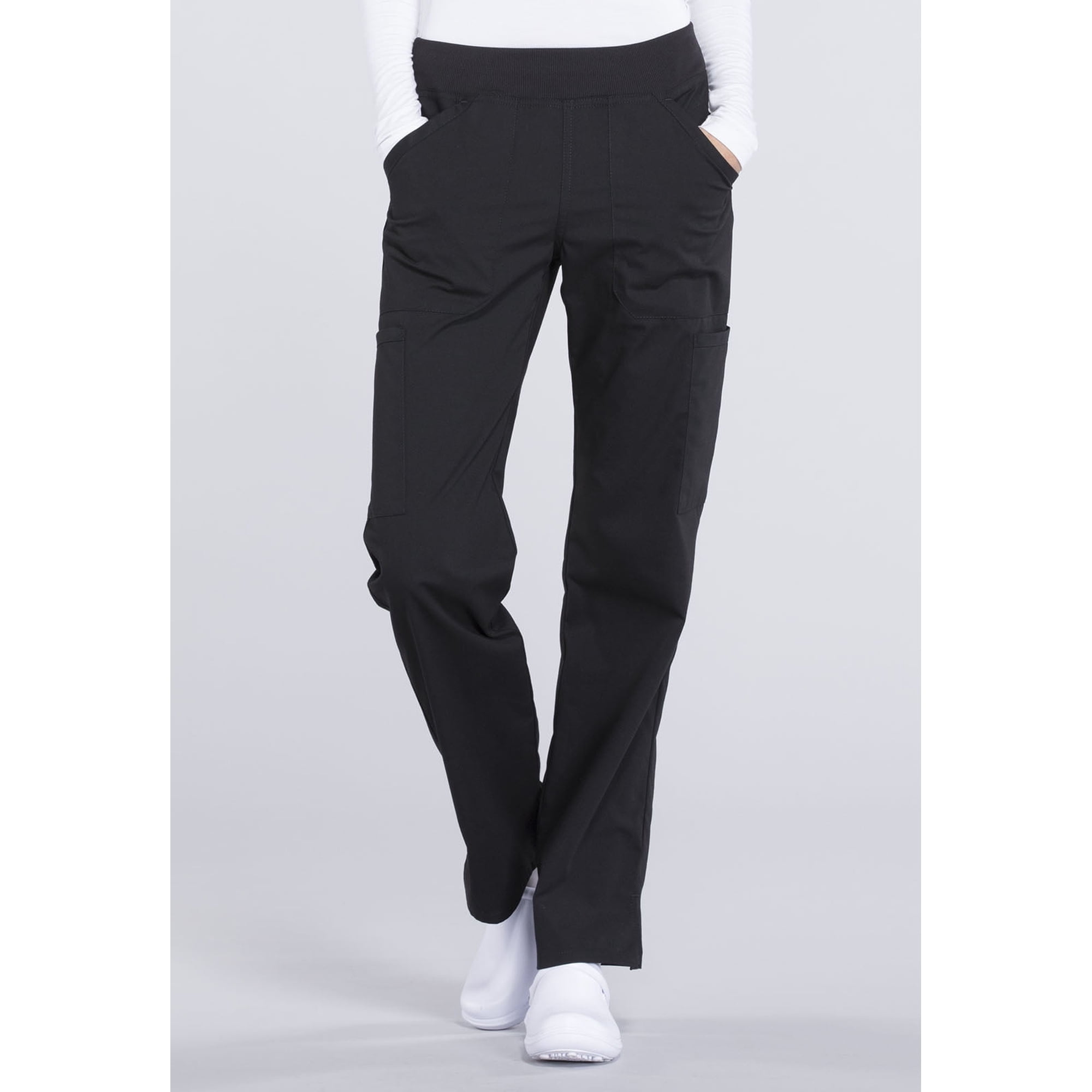 Cherokee Workwear Professionals Women's Scrubs Pant Mid Rise Straight Leg Pull-On Cargo WW170