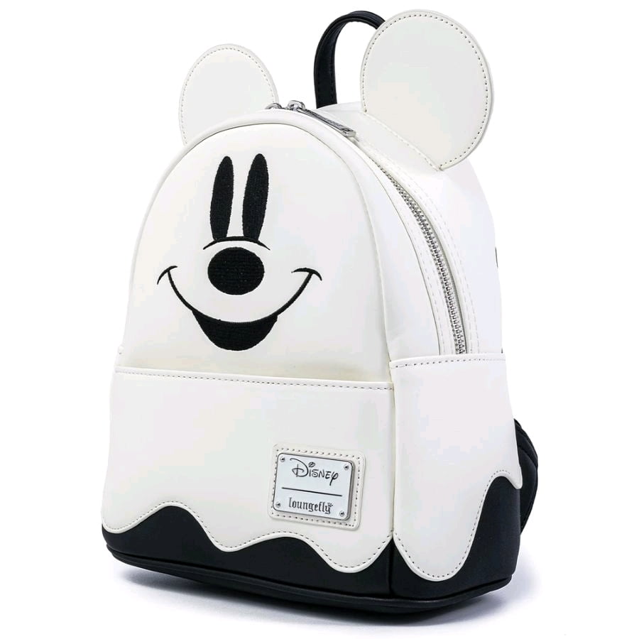 Disney Loungefly Halloween Ghost Mickey Glow In The Dark Mini Backpack -