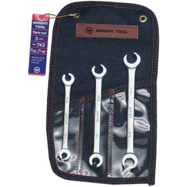 Wright Tool 743 Ensemble de Clé à Écrou Évasé 3/8" - 11/16" (3 Pièces)