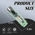 thumbnail image 2 of HIBIBUD Green Keychain Flashlight,USB Rechargeable Magnetic LED Mini with Warning Light, 2 of 7