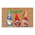 thumbnail image 1 of ¡Liquidación! Felpudo navideño EQWLJWE con gnomos invernales y gorros de Papá Noel para interior y exterior, 61 x 40 cm, 1 of 8