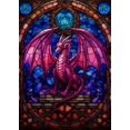 thumbnail image 3 of Pintura en lienzo de vidrieras de dragones de anime, carteles e impresiones de arte pop de dragones coloridos abstractos, arte de pared, decoración del hogar, cuadros, 3 of 5
