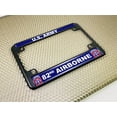 thumbnail image 3 of [Officially Licensed Product] - Motorcycle Metal License Plate Frame with U.S. Army 82nd Airborne Division Design - Black, 3 of 8
