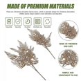 thumbnail image 4 of Christmas Decorative Artificial Leaves for Decoration 10Pcs Golden Leaves, 4 of 5