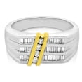 thumbnail image 2 of Vir Jewels 1/2 CTTW Men's Diamond Engagement Ring 14K Two Tone Gold SI Clarity, 2 of 7