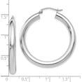 thumbnail image 4 of 14K White Gold Polished Lightweight Hoop Earrings - 37mm, 4 of 6