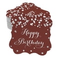 thumbnail image 1 of Inkdotpot Real Silver Foil Bracket Shape Paper Hang Tags Happy Birthday Favor Tags Pack Of 100, 1 of 6