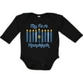 thumbnail image 3 of Inktastic 1st Hanukkah Candles Boys or Girls Long Sleeve Baby Bodysuit, 3 of 5