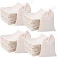 thumbnail image 4 of Bolsas reutilizables con cordones de 3 x 4 pulgadas - 50 bolsas pequeñas con cordón, bolsas de tela pequeñas, bolsas de regalo de tela pequeñas - Bolsas de especias para cocinar, 4 of 5