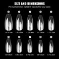 thumbnail image 2 of Coffin Fake Nails Tips, 500PCS Ballerina Artificial False Nails, Full Cover Press on Nails Clear Acrylic Nail Tips with Box of 10 Size, Nail Clipper File Cuticle Pusher for Salons Home DIY, 2 of 6